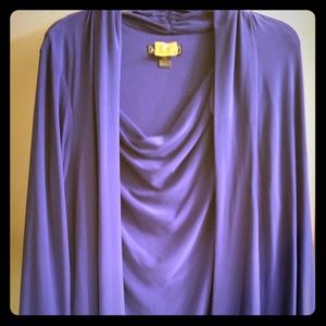 Dress with attached blazer. A formal look.